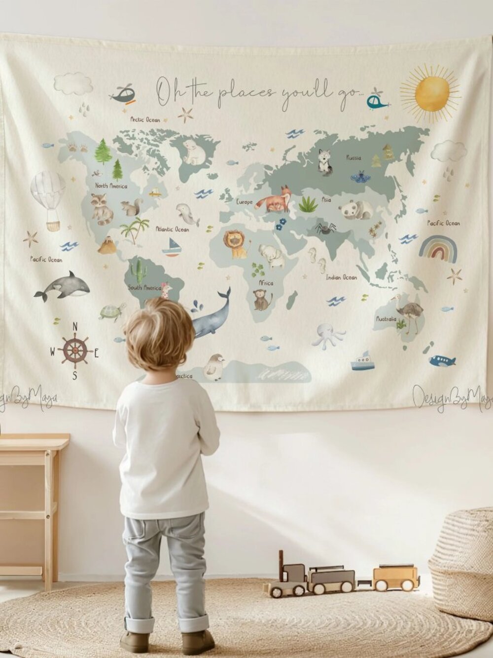 Kids Tapestry "Oh Place I'll Go"